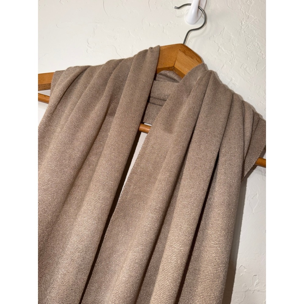 Papillon 100% Bamboo Knit Convertible Scarf Shawl Wrap Tan Taupe NWT OS
